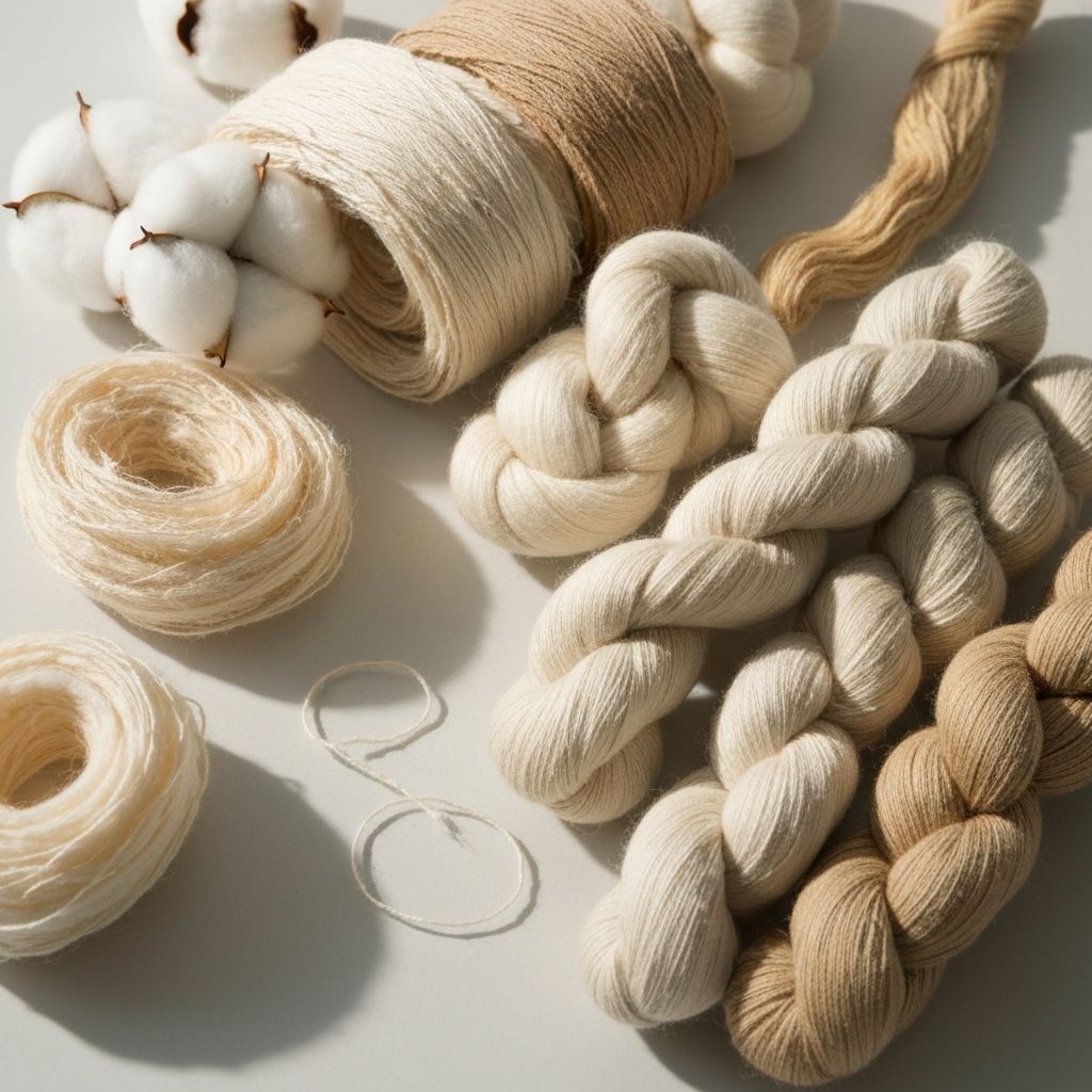 Organic raw fibers and sustainable materials